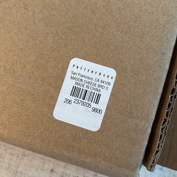 Pottery Barn - Mason Alphabet Ceramic Cheese & Charcuterie “s” Board Brand New - Picture 2 of 4